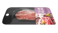 Salami Milano slices with packaging