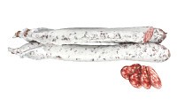 Dried sausage long whole and slices 01