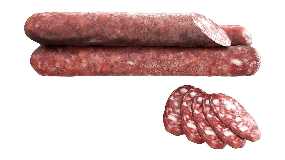 Dried sausage long whole and slices 02