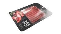 Pork leg Jamon slices with packaging