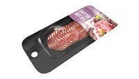Salami Milano slices with packaging