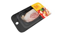 Ham slices with packaging