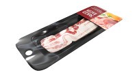 Bacon slices in packaging