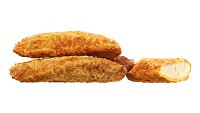 Chicken cutlets with cut in crispy breadcrumbs