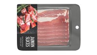 Pork leg Jamon slices with packaging