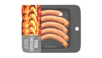 Pork sausages thin with packaging 01