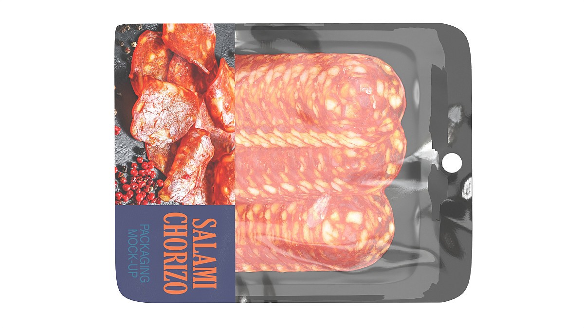 Salami Chorizo slices with packaging