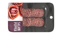Salami pepper slices with packaging