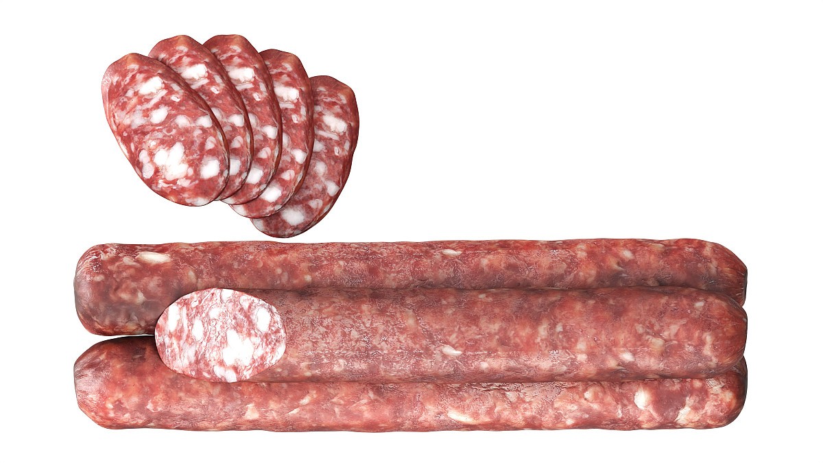 Dried sausage long whole and slices 02