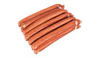 Pork smoked sausages thin with packaging 01
