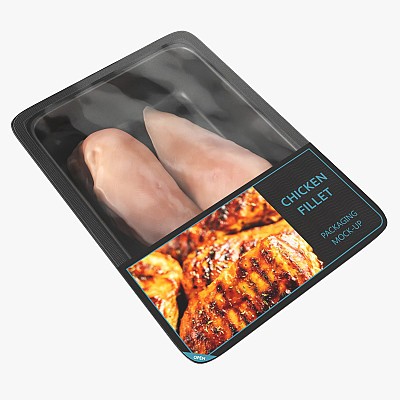 Chicken fillet raw packed
