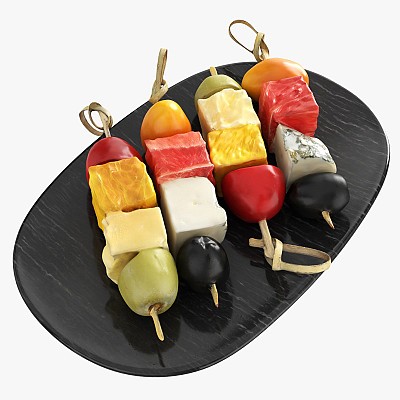 Assorted canapes saucer