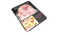 Ham Prosciutto Cotto sliced in packaging