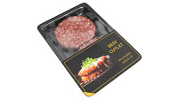 Beef cutlet raw in packaging