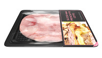 Ham Prosciutto Cotto sliced in packaging