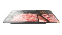Salami sausage sliced in packaging