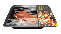 Smoked chicken leg in packaging