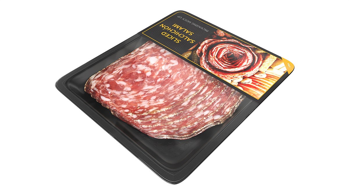 Salami Salchichon sliced in packaging