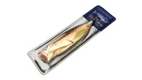 Smoked mackerel in packaging