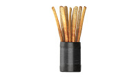 Crispy bread sticks in cup