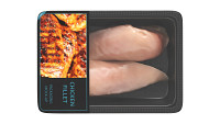 Chicken fillet raw in packaging