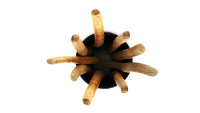 Crispy bread sticks in cup