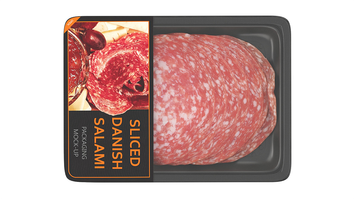 Danish Salami sliced in packaging