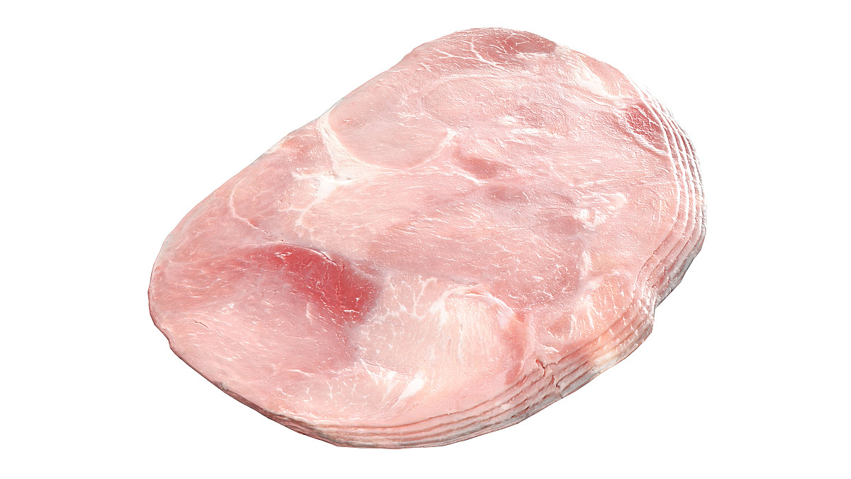 Ham Prosciutto Cotto sliced in packaging