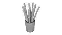 Crispy bread sticks in cup