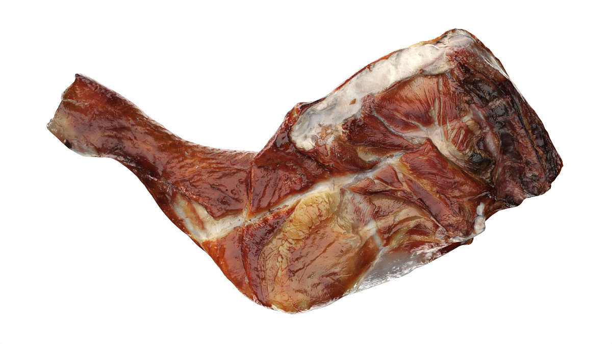 Smoked chicken leg in packaging