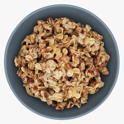 Cooked oatmeal porridge