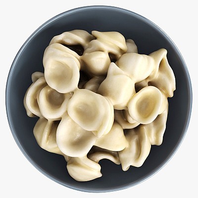 Cooked pasta orecchiette