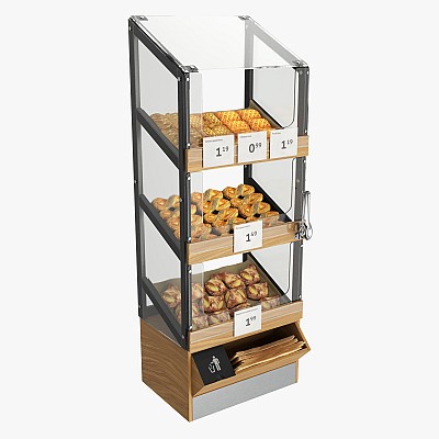 Bakery stand with buns 02