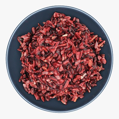 Cooked black jasmin rice