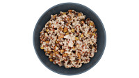 Cooked pearl barley porridge mix