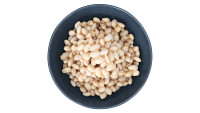 Cooked small white beans