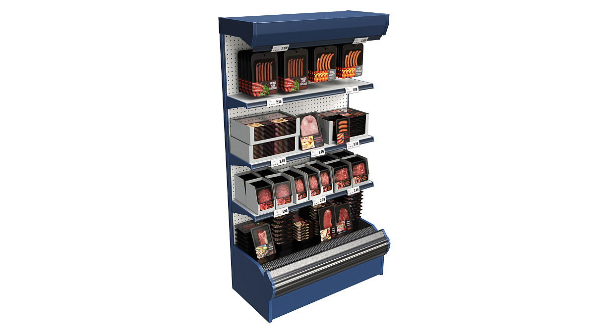 Store meat product shelf 02