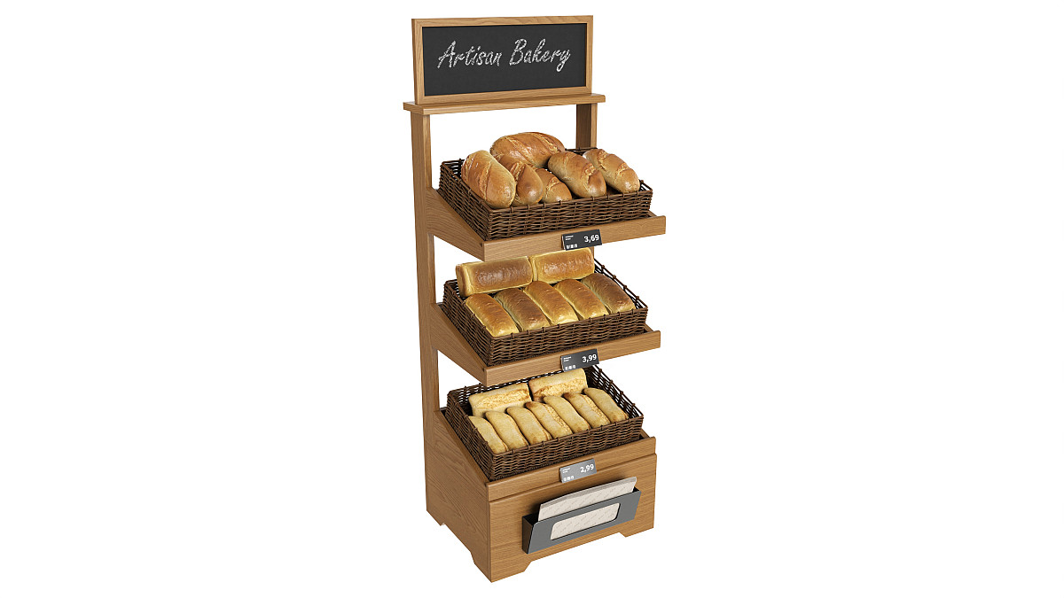 Wooden loaf bread stand 02
