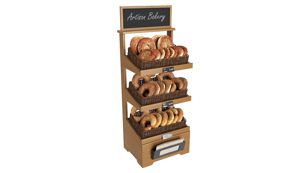Wooden loaf bread stand 03