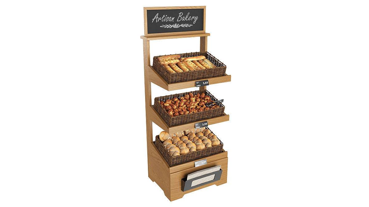 Wooden loaf bread stand 04