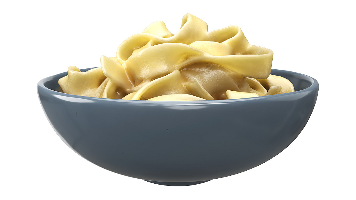 Cooked pasta fettuccine