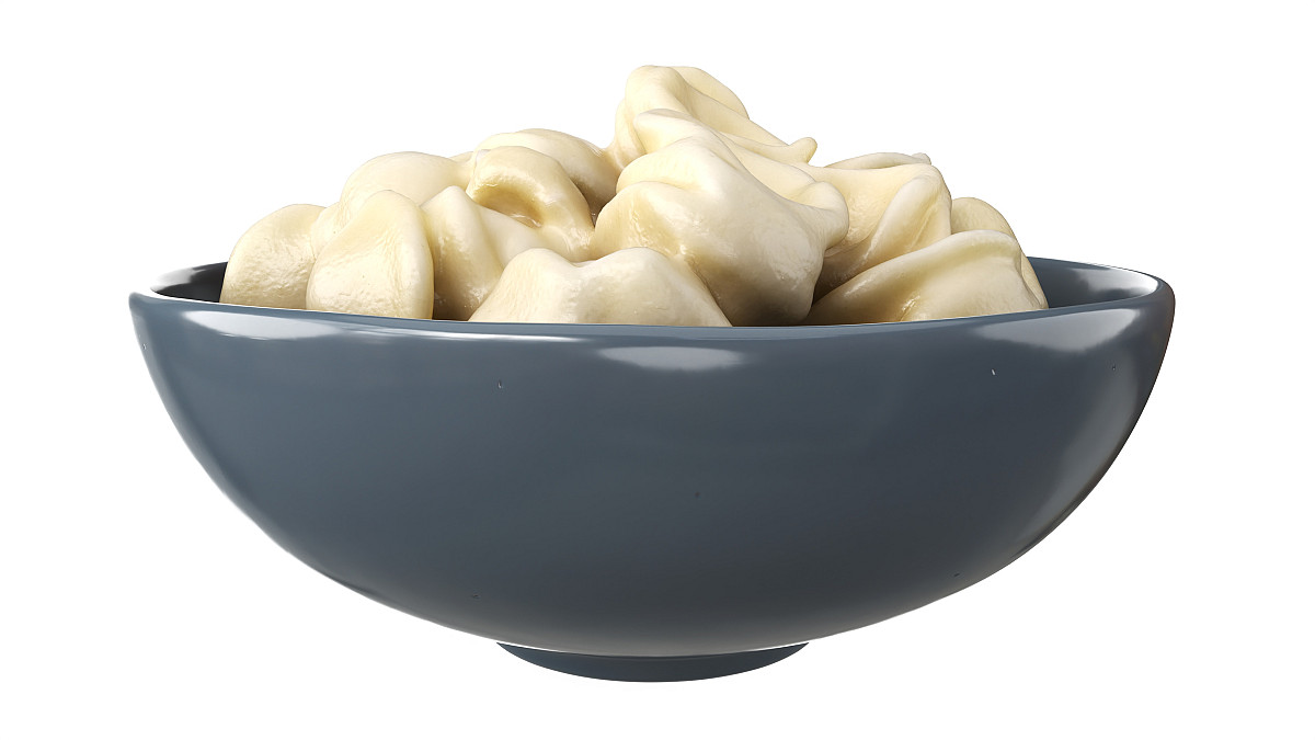 Cooked pasta orecchiette