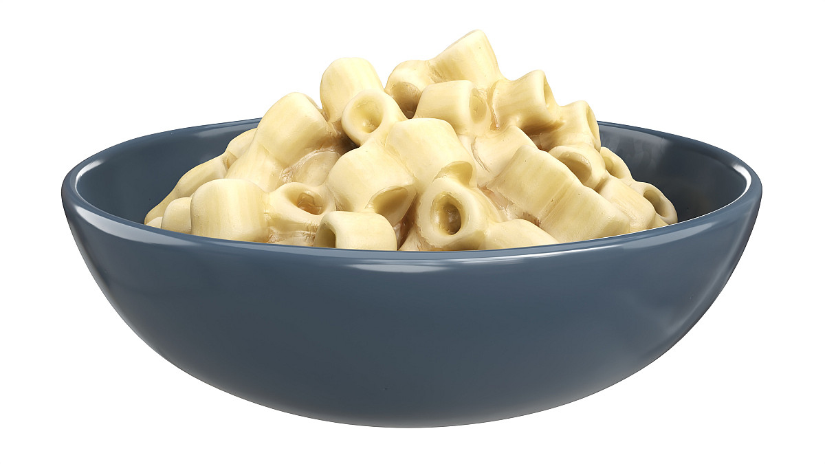 Cooked pasta tubetti