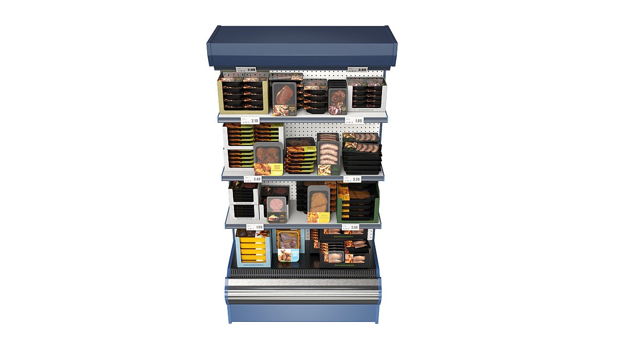 Store meat product shelf 01
