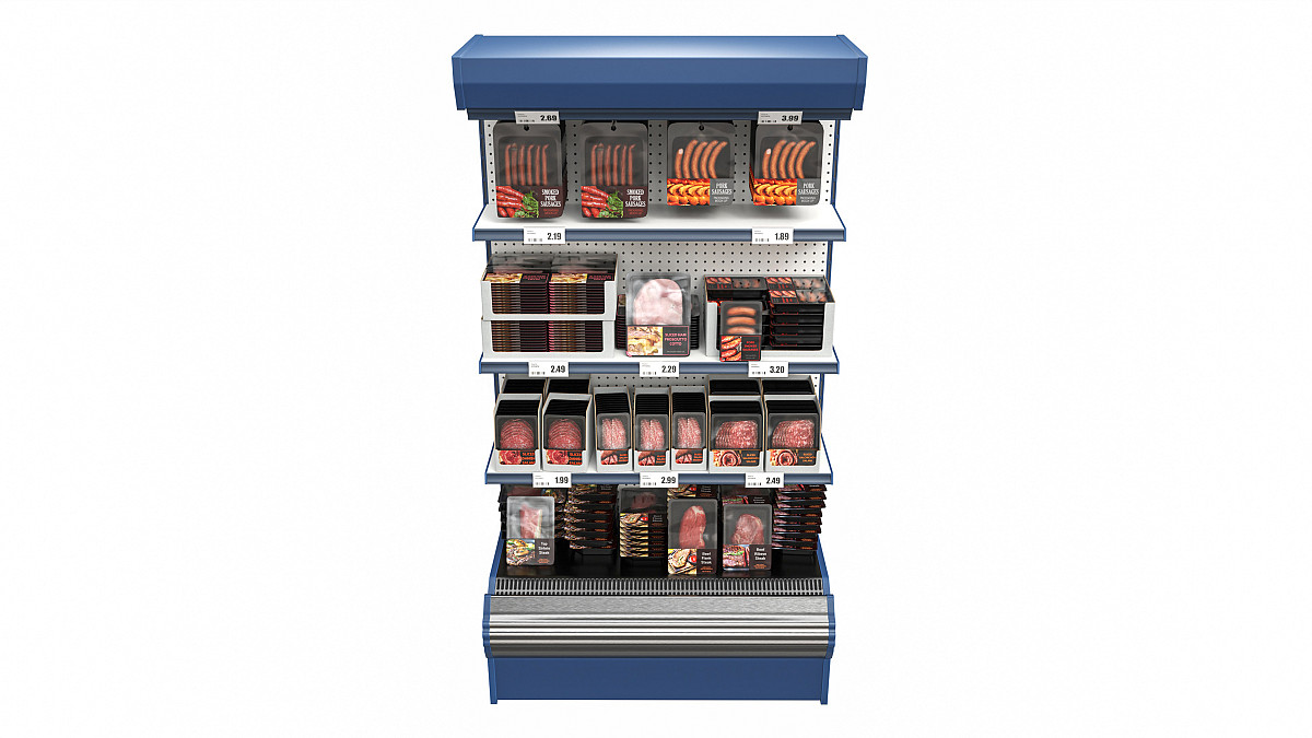 Store meat product shelf 02