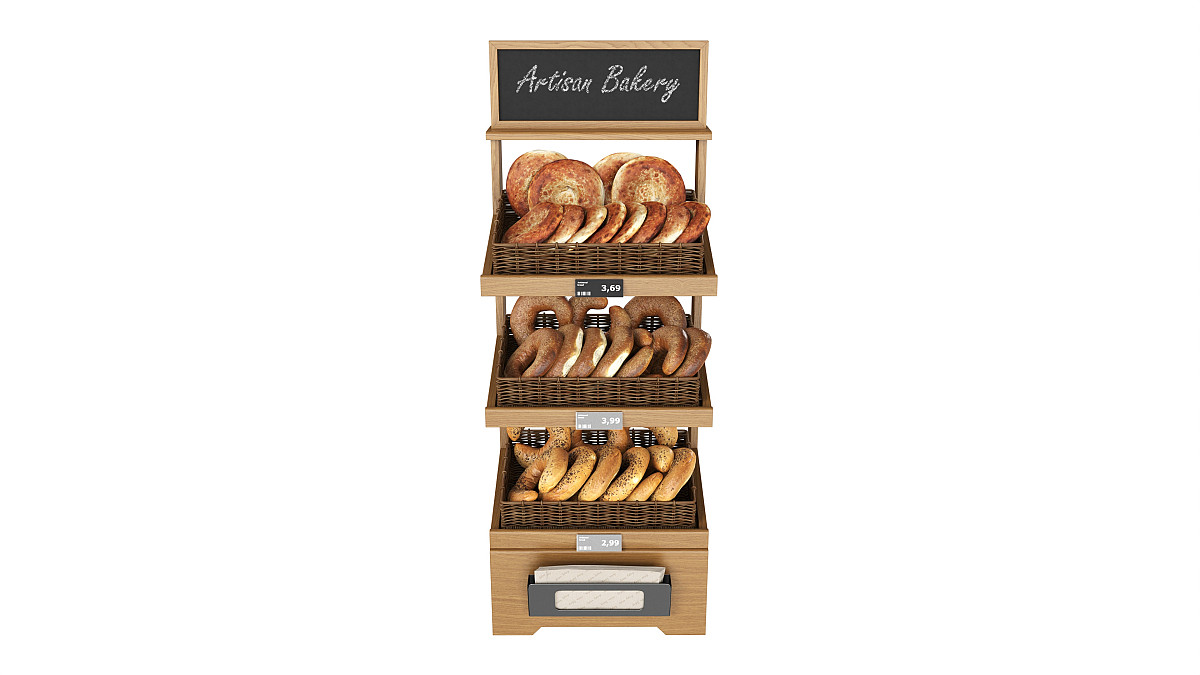 Wooden loaf bread stand 03