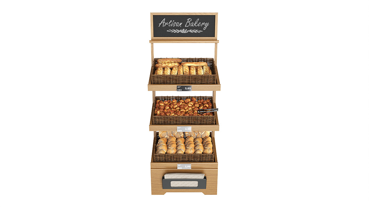 Wooden loaf bread stand 04