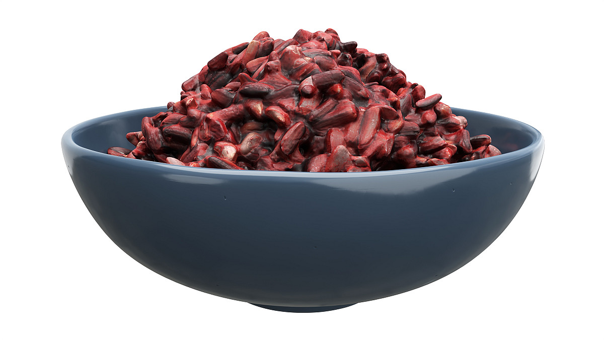 Cooked black jasmin rice