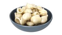 Cooked pasta orecchiette