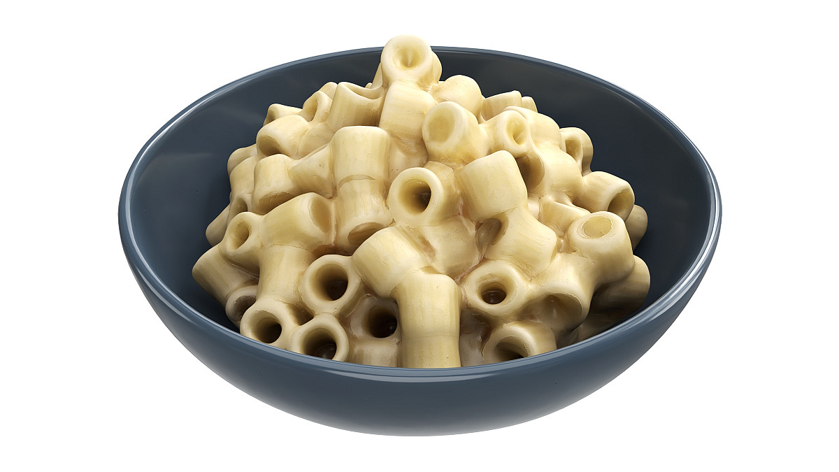 Cooked pasta tubetti